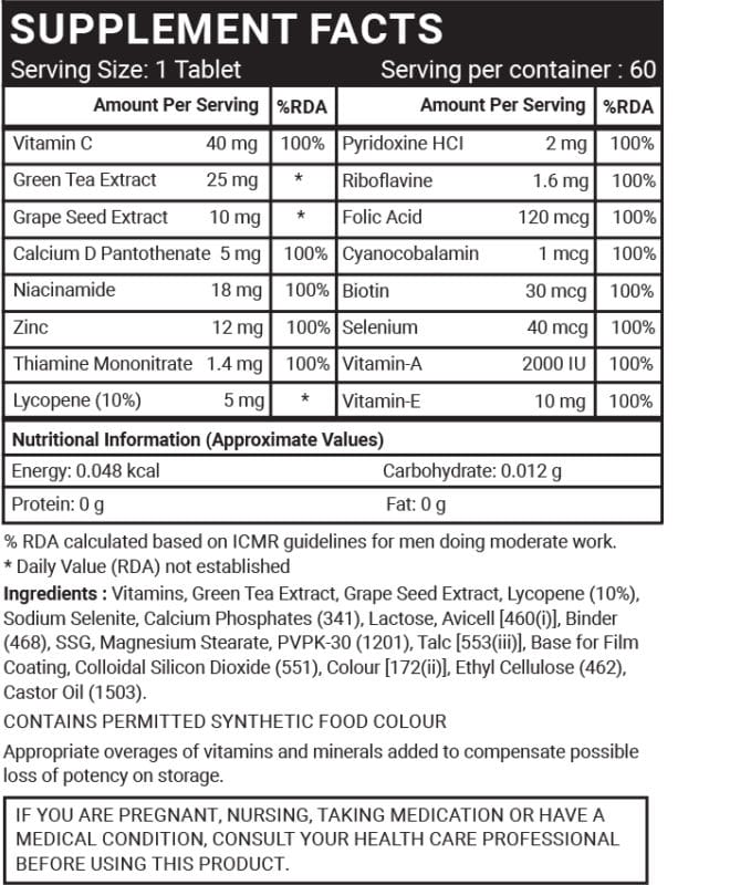 Antioxidants supplements for hair