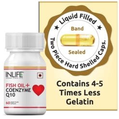 INLIFE Fish Oil with CoQ10 Supplement - 60 Capsules