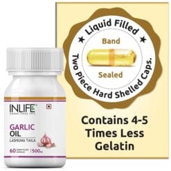 INLIFE Garlic Oil Supplement, 500mg - 60 Capsules
