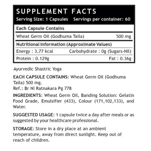 INLIFE Wheat Germ Oil Supplement, 500mg (60 Capsules), Natural Vitamin E - Image 5