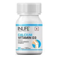 INLIFE Calcium with Vitamin D3 Supplement- 60 Tablets