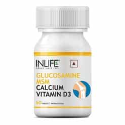 INLIFE™ Glucosamine MSM Calcium Vitamin D3 Supplement (60 Tablets)