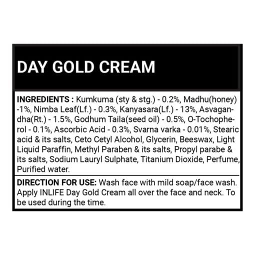 INLIFE™ Natural Day Gold Face Cream, SPF 20 for Men and Women, 50 grams - Image 3