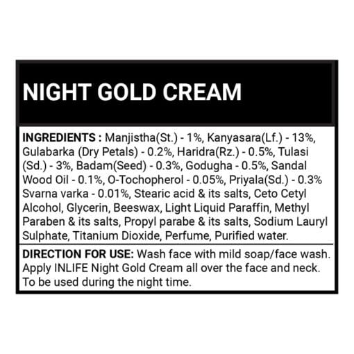 INLIFE™ Natural Night Gold Face Cream, 50 grams - Image 4