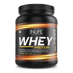 INLIFE Whey Protein Powder, Bodybuilding Supplement- 400gms
