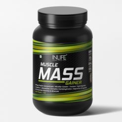 INLIFE Muscle Mass Gainer, Bodybuilding Protein Powder Supplement - 1kg (Chocolate)