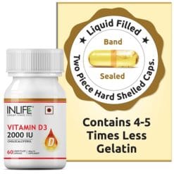 INLIFE Vitamin D3 2000 IU Supplement (60 Capsules)