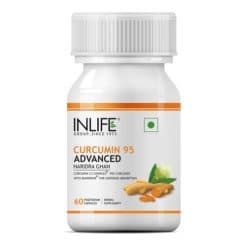 INLIFE Curcumin (95% Curcuminoids) with Piperine (Bioperine), 500 mg - 60 Veg. Capsules