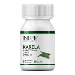 INLIFE Karela Bitter Gourd Extract Supplement, 500mg (60 Veg. Capsules)