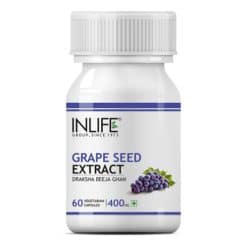 INLIFE Grape Seed Extract (Proanthocyanidins > 95%), 400mg - 60 Veg. Capsules