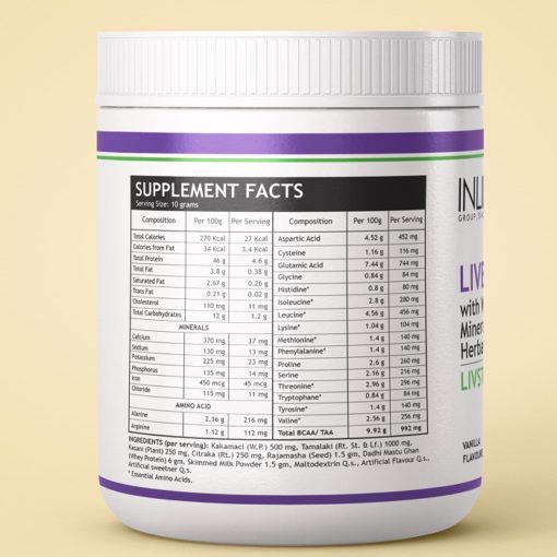 INLIFE Livstan Liver Support Protein Powder Supplement Whey Protein Powder & Ayurvedic Herbs, 300 grams (Vanilla) - Image 3