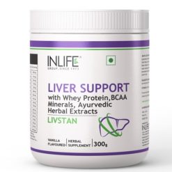 INLIFE Livstan Liver Support Protein Powder Supplement Whey Protein Powder & Ayurvedic Herbs, 300 grams (Vanilla)