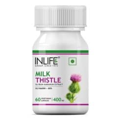 INLIFE Milk Thistle (80% Silymarin) 400mg, 60 Vegetarian Capsules