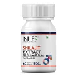 INLIFE™ Shilajit Extract Supplement, 500 mg - 60 Vegetarian Capsules