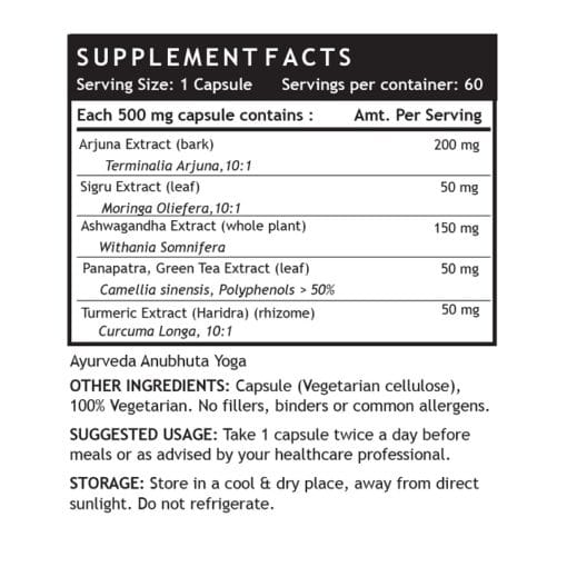 INLIFE Heart Care Supplement 500mg - 60 Vegetarian Capsules - Image 3