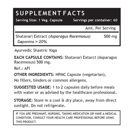 INLIFE Shatavari Extract (Saponins>20%), 500mg - 60 Vegetarian Capsules - Image 5