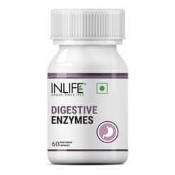 INLIFE Digestive Enzymes Supplement for Healthy Digestion - 60 Vegetarian Capsules