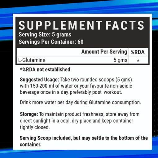 INLIFE Micronized L-Glutamine Powder Supplement - 300 Grams - Image 2