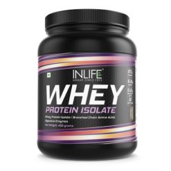INLIFE 100% Isolate Whey Protein Powder Supplement - 400grams (Chocolate)