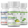 INLIFE Natural Immunity Essential Combo Pack 1 - Amla (Natural Vitamin C), Guduchi (Giloy) & Tulsi Supplement