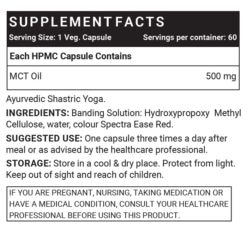 MCT Oil Supplement Facts