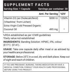 Vegan Vitamin D3 Supplement Facts