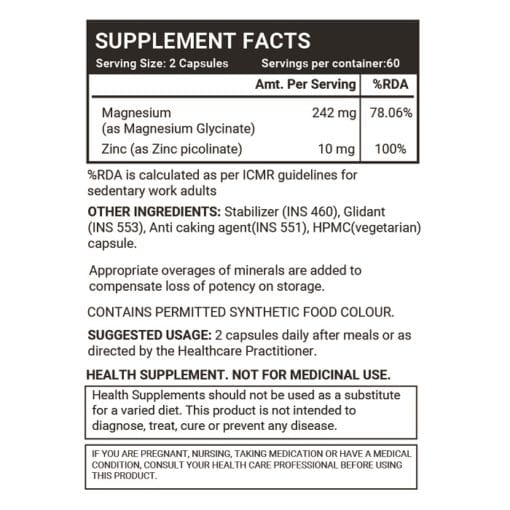 Magnesium Glycinate 120 Capsules