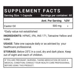 Castor oil capsules 500mg
