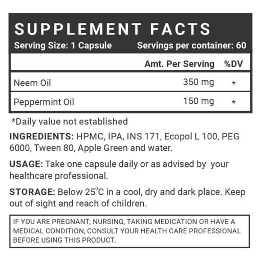 Neem oil with peppermint essential oil facts