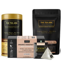 The Tea Ark Digestive Tea, Organic Cumin, Fennel, Senna & Peppermint Tea, Herbal Tea for Stomach Ease, Bloating, Relieves Gas