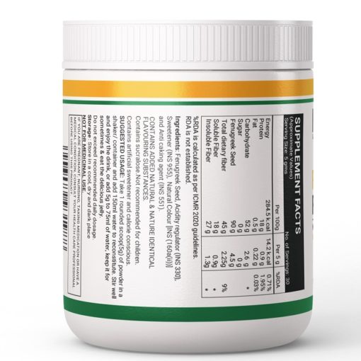 INLIFE Fenugreek Fiber Powder for Weight & Sugar Management, Gut & Digestive Health, 150g (Orange) - Image 2