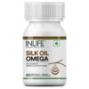 INLIFE Silk Oil Veg Omega 3 6 9 Capsules, Daily Health Supplement for Heart Health, Men Women, 500mg - 60 Vegetarian Capsules